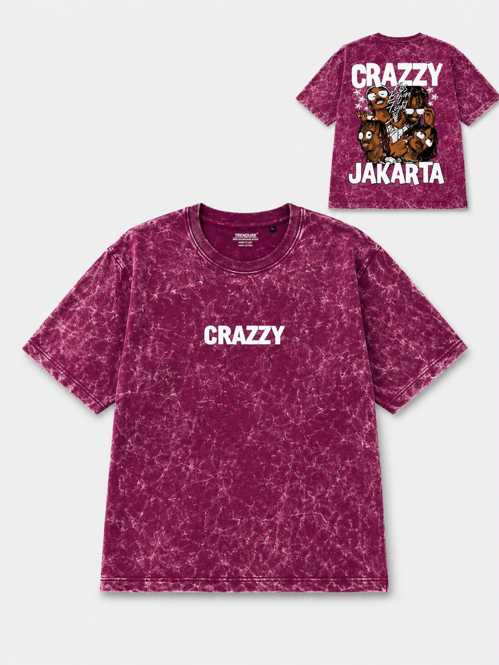 Crazzy Jakarta Oversized Acid Wash T-Shirt