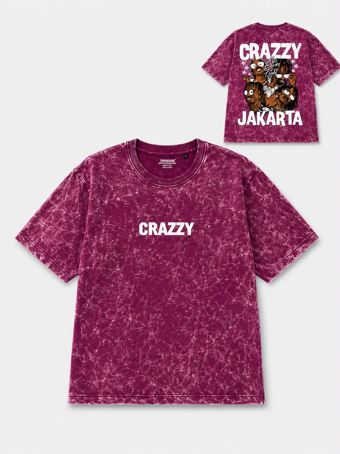 Crazzy Jakarta Oversized Acid Wash T-Shirt