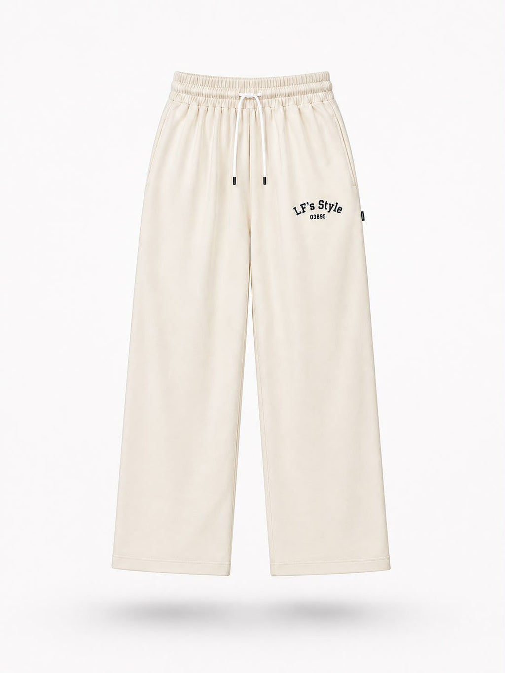 Ivory Drift Wide Leg Track Pants