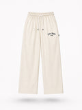 Ivory Drift Wide Leg Track Pants