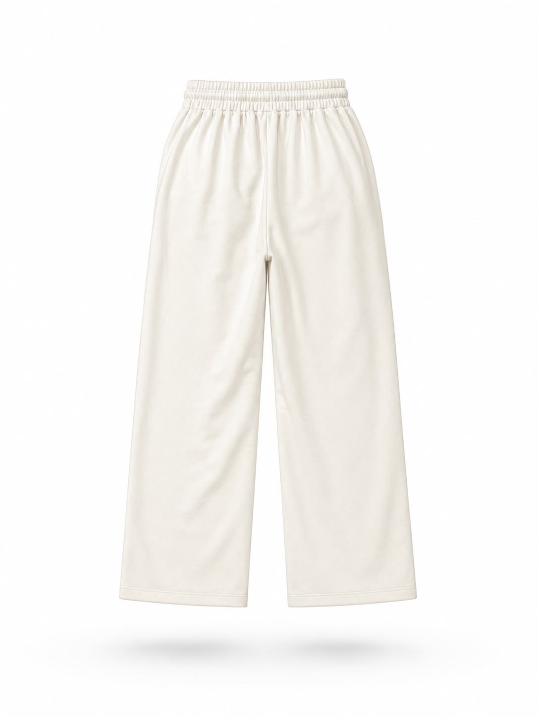 Ivory Drift Wide Leg Track Pants