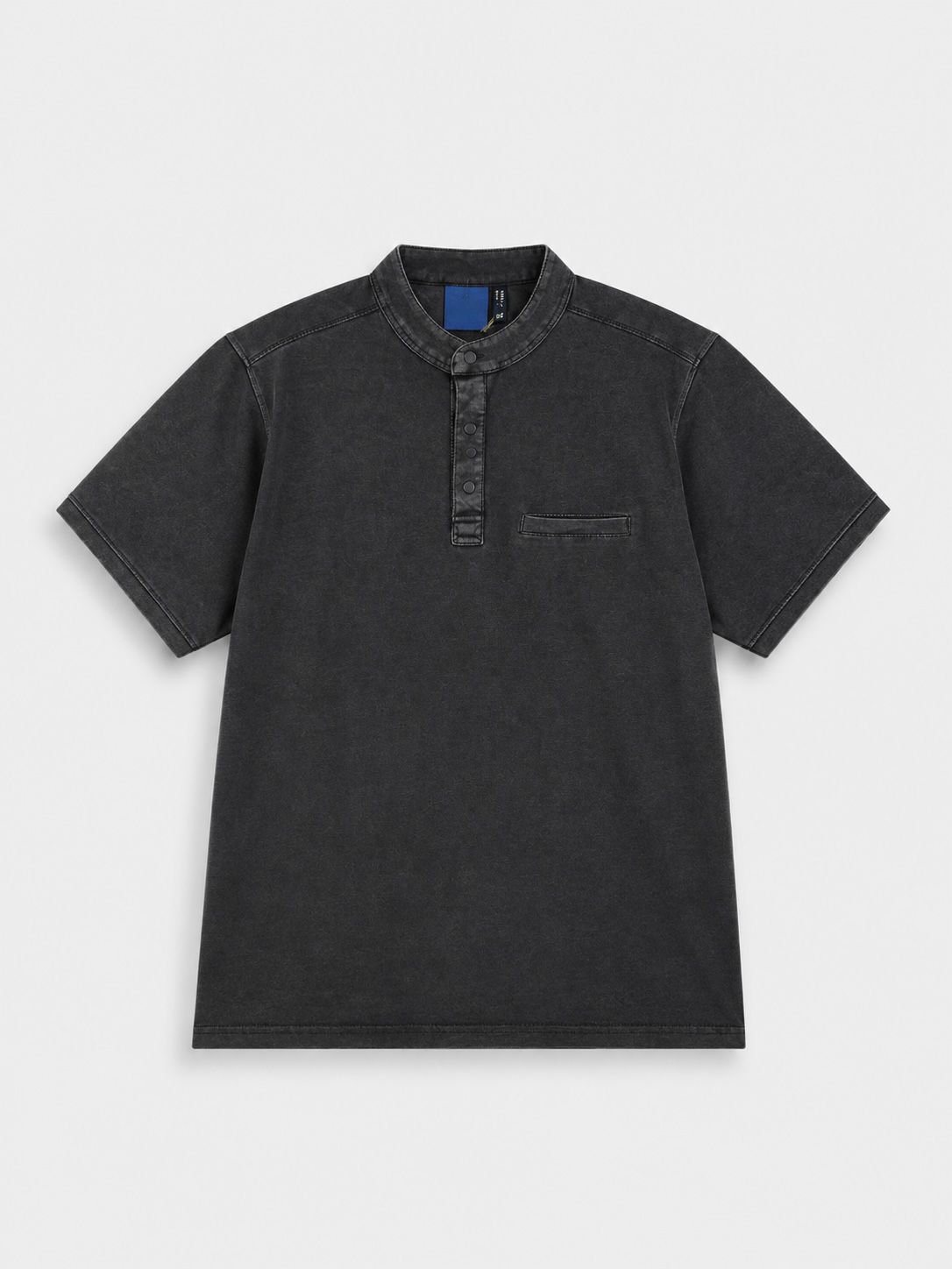 Heritage Wash Mandarin Collar T-Shirt