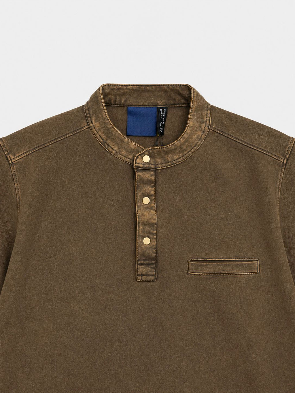 Heritage Wash Mandarin Collar T-Shirt