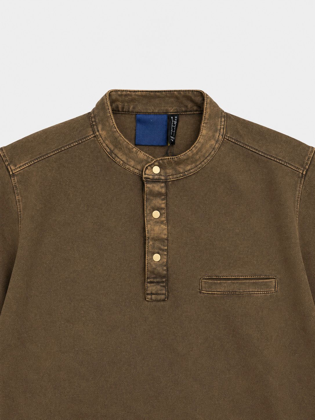 Heritage Wash Mandarin Collar T-Shirt