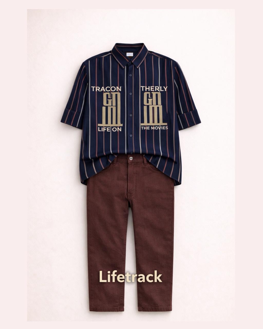 Metro Striped shirt & jeans