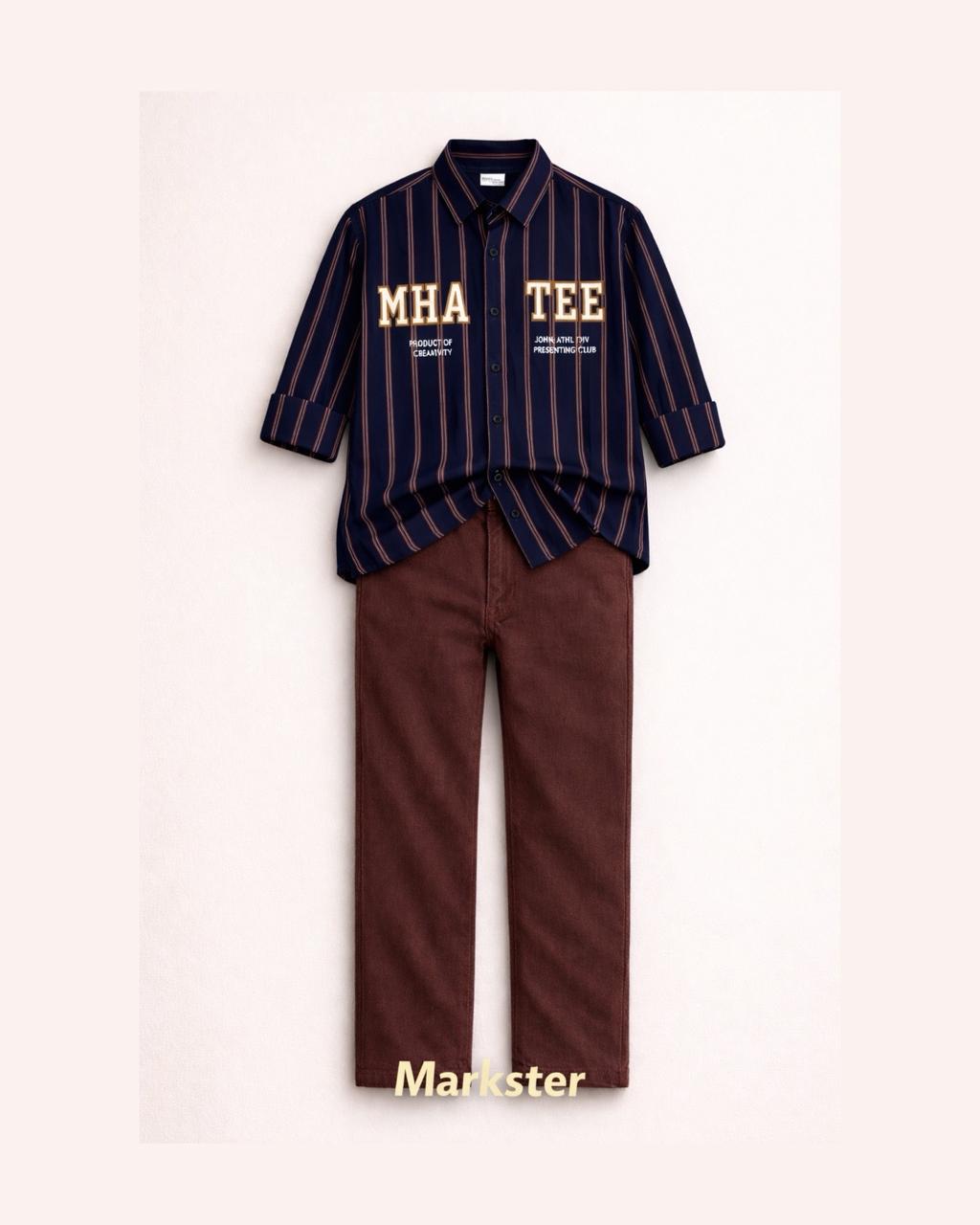 Metro Striped shirt & jeans