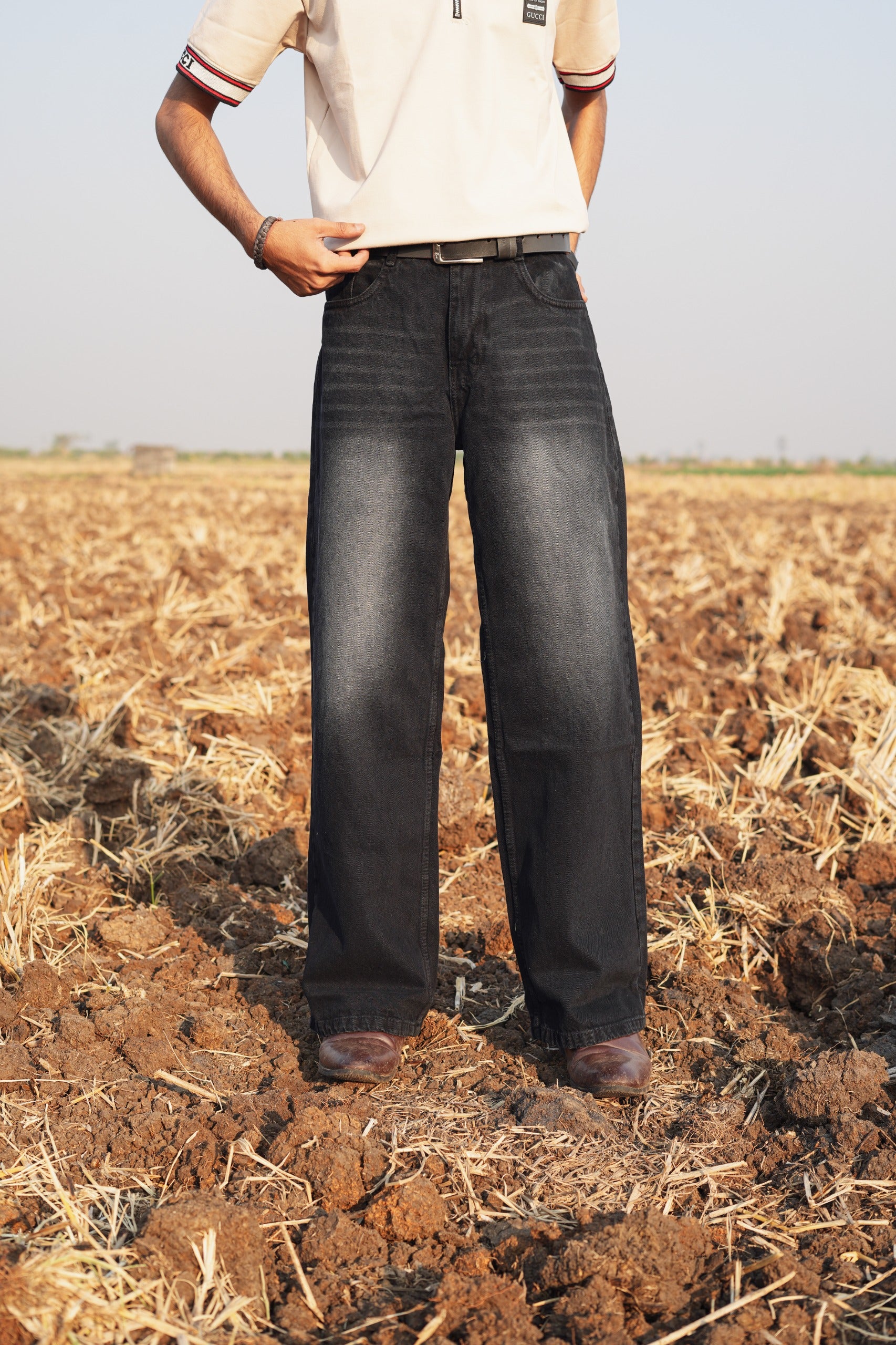 Charcoal Drift - Straight Fit Jeans